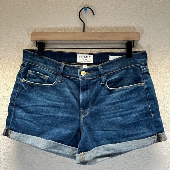 FRAME Shorts Le Cuttoff Denim Shorts Womens Size 28 Beach Weekend Made in USA - Picture 5 of 16